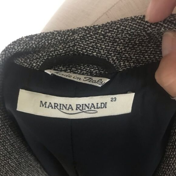 MARINA RINALDI Heather Gray Wool Cardigan Jacket Sz 23 US Medium - Picture 6 of 6